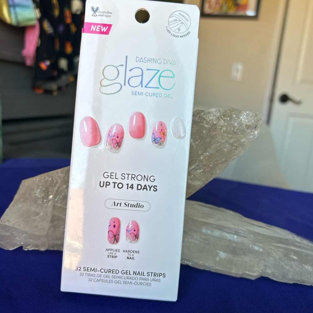 Glaze Semi-Cured Gel Nail Strips - Pink